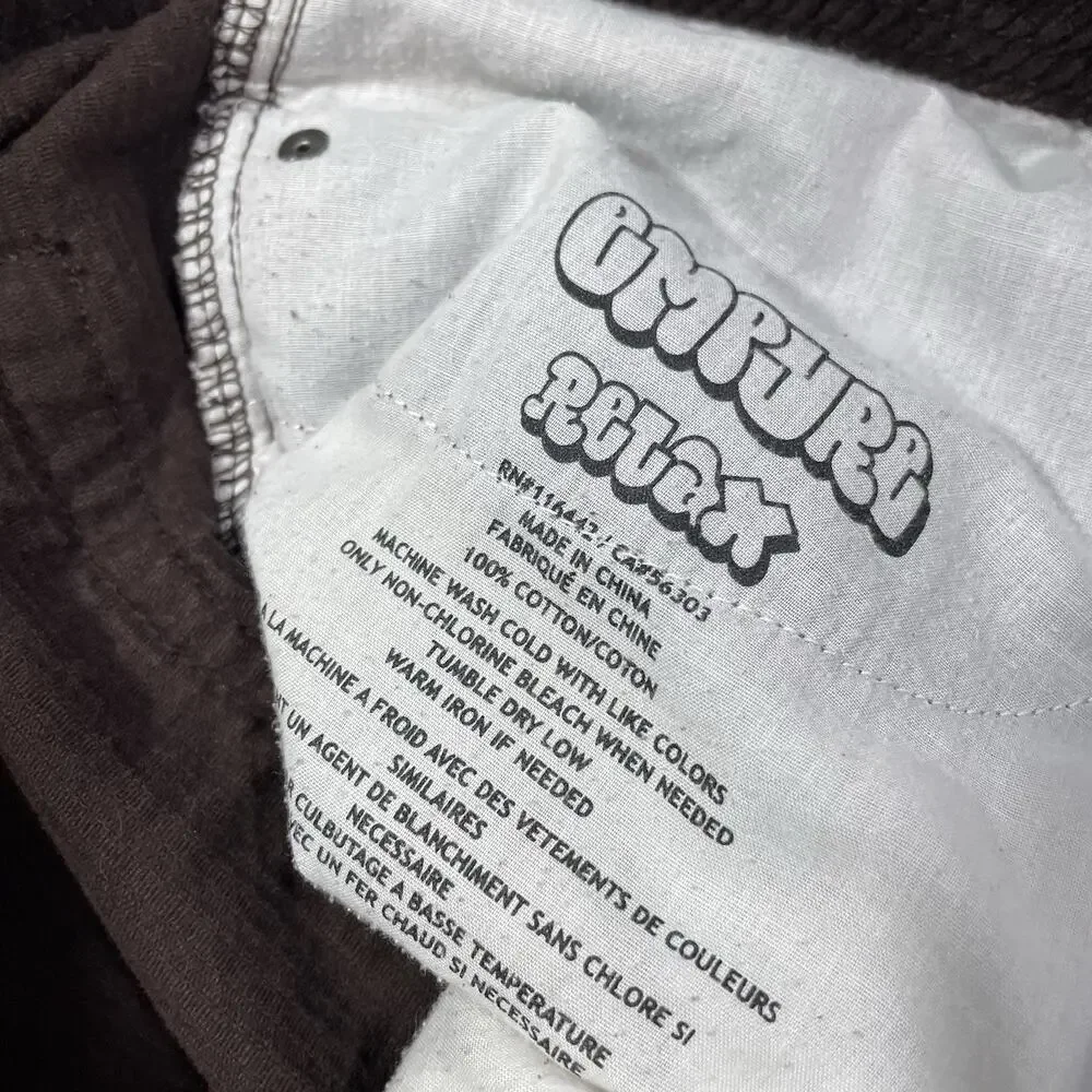 Empyre Relaxed Fit Corduroy Pants Mens 30 Brown Baggy Skate Skater Y2K Cords